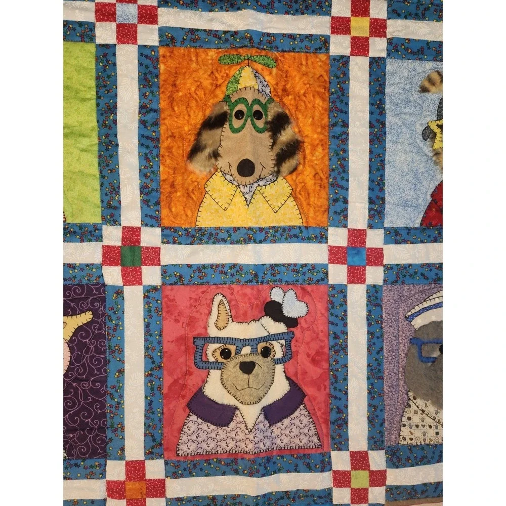Amy Bradley Dazzling Dogs Pattern Handmade Quilt Appliqué Design~69